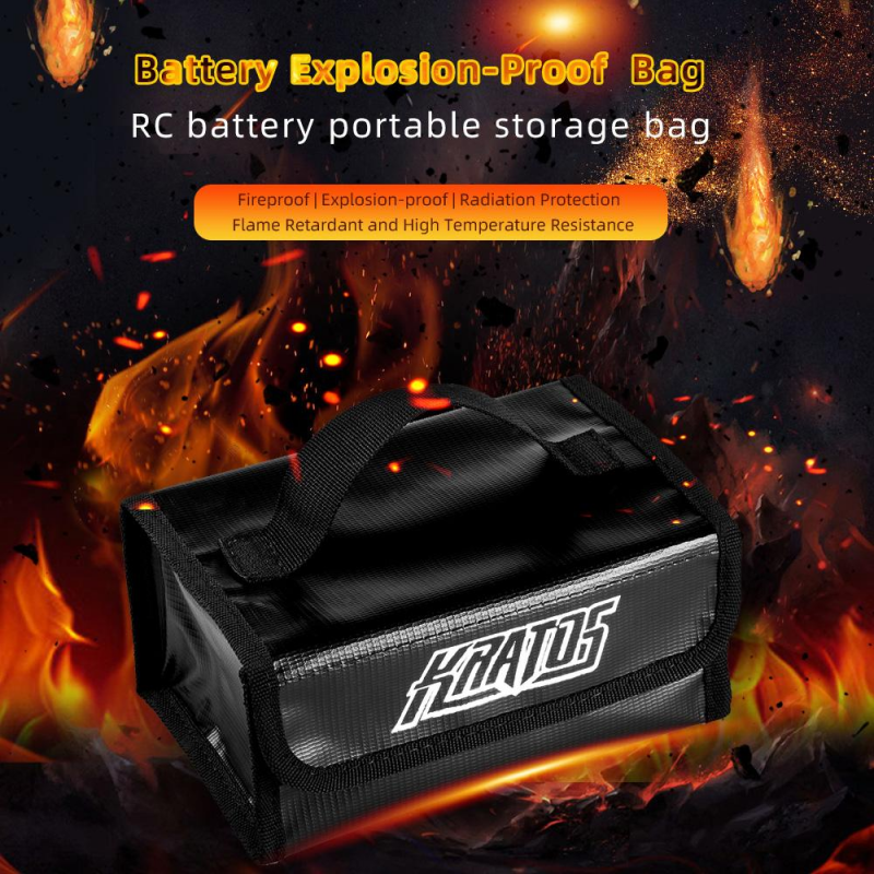 Sac ignifugé pour batteries LiPo avec trappe de charge