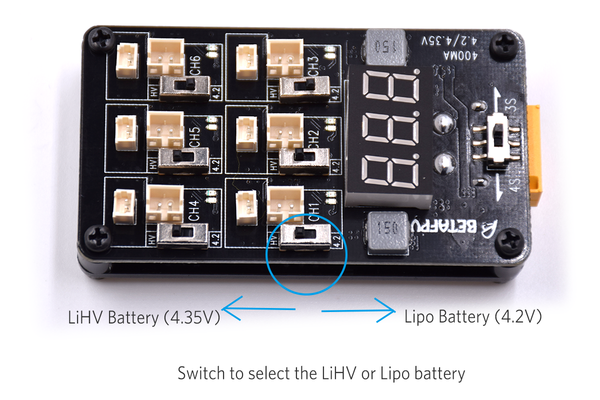 Chargeur de LiPo 1S LiHV avec connecteur PH2.0 plug'n play